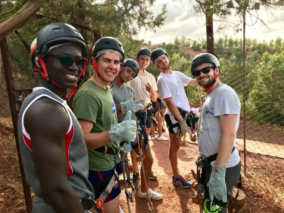 Zip line adventure through the Atlas Mountains foothills